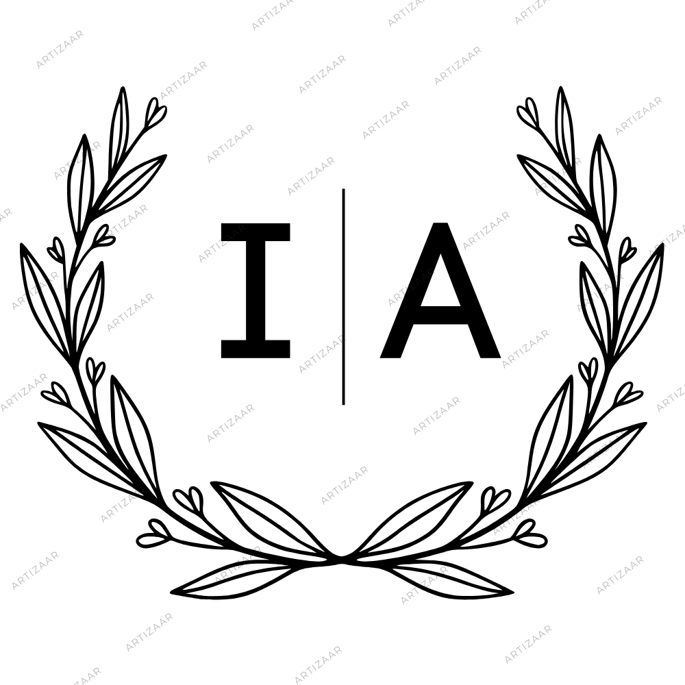 Stampila personalizata cu initialele numelor, Oris, 25 mm