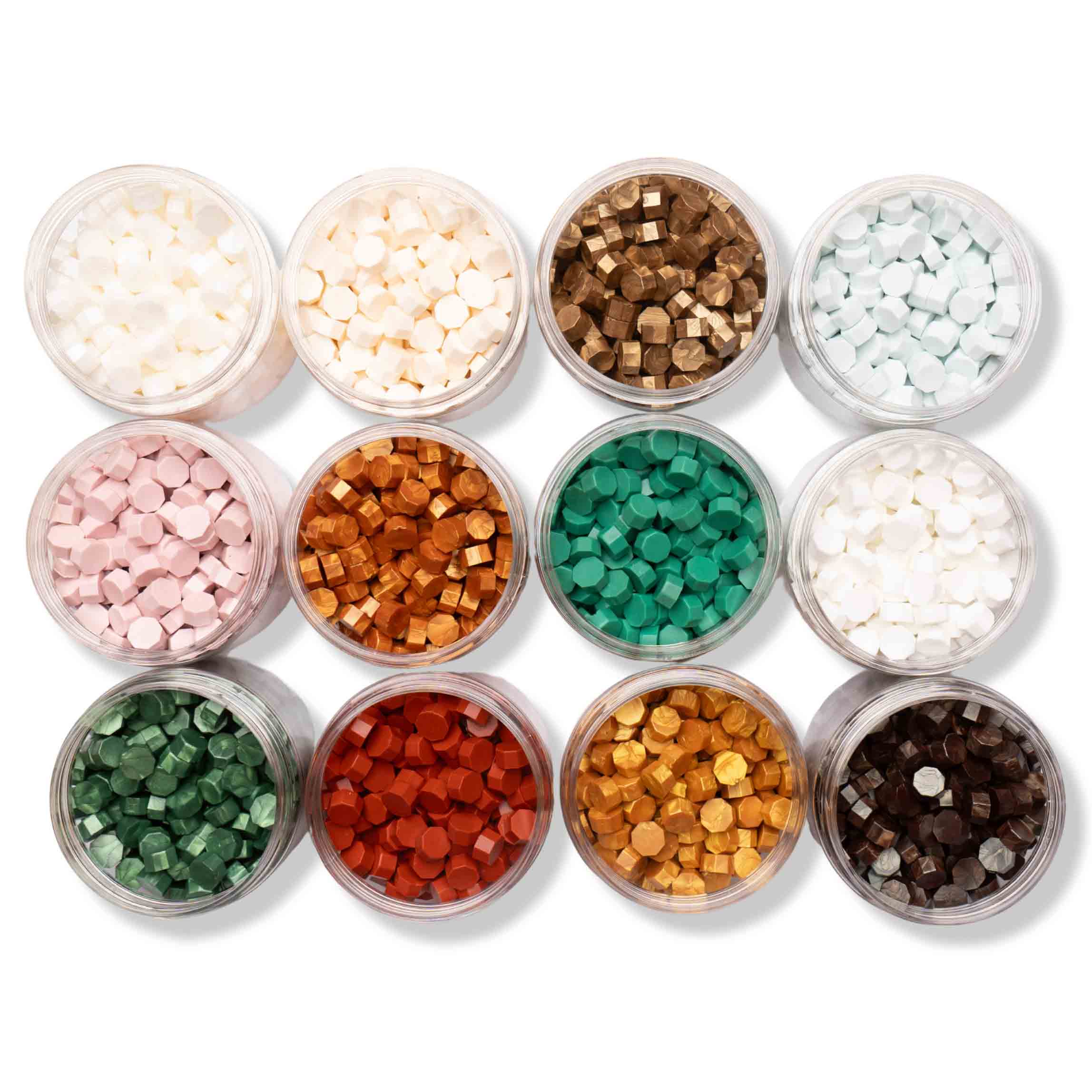 Beads ceara, alb sidefat, granule ceara pentru sigilii