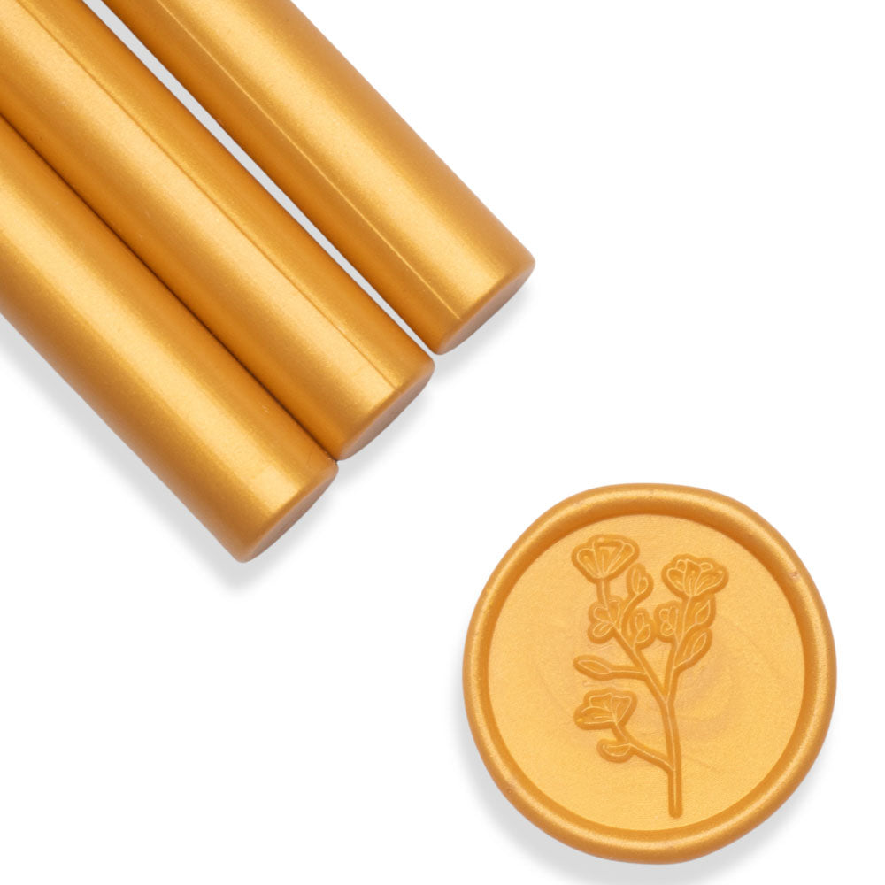 Baton ceara, gold, sidefat, 1.1 x 13 cm, ceara pentru sigilii