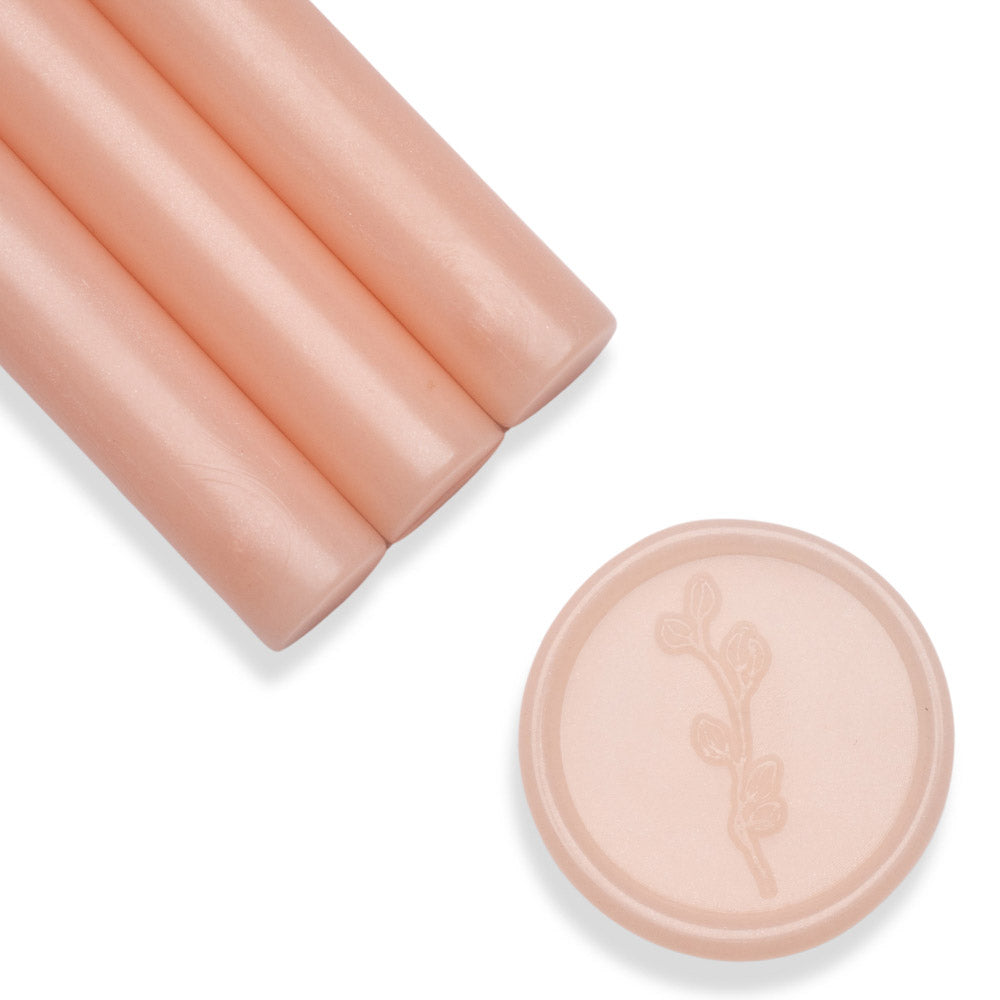 Baton ceara, roz translucid, 1.1 x 13 cm, ceara pentru sigilii