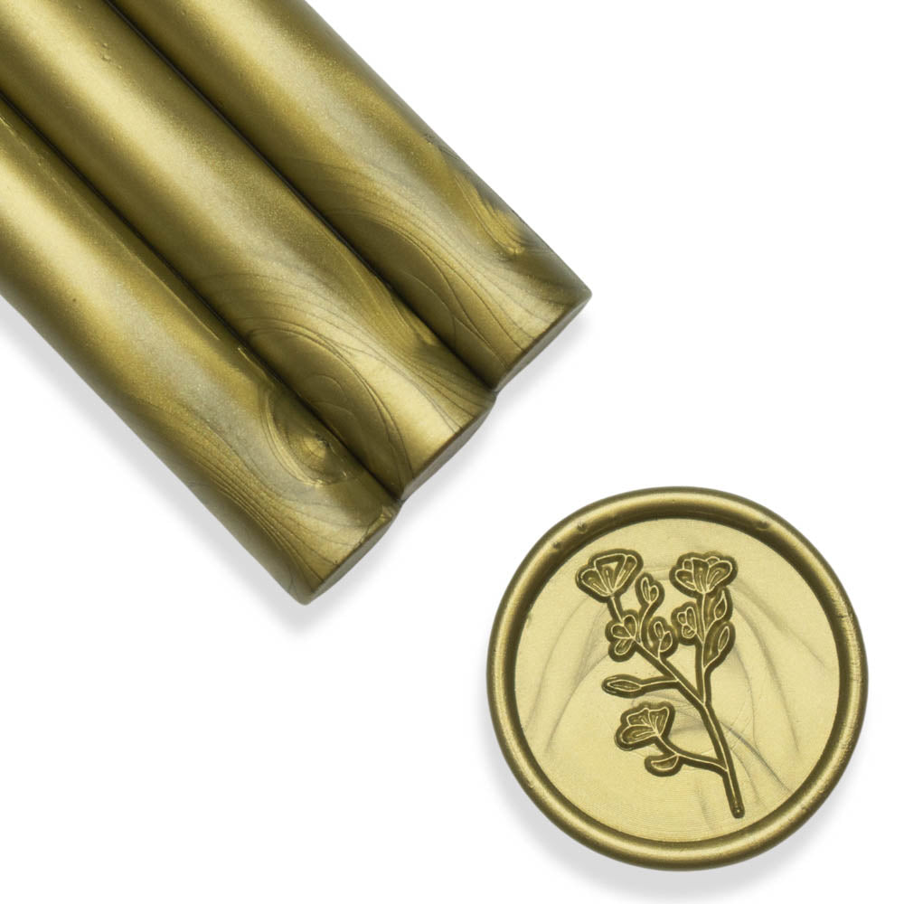 Baton ceara, verde olive, sidefat metalizat, 1.1 x 13 cm, ceara pentru sigilii