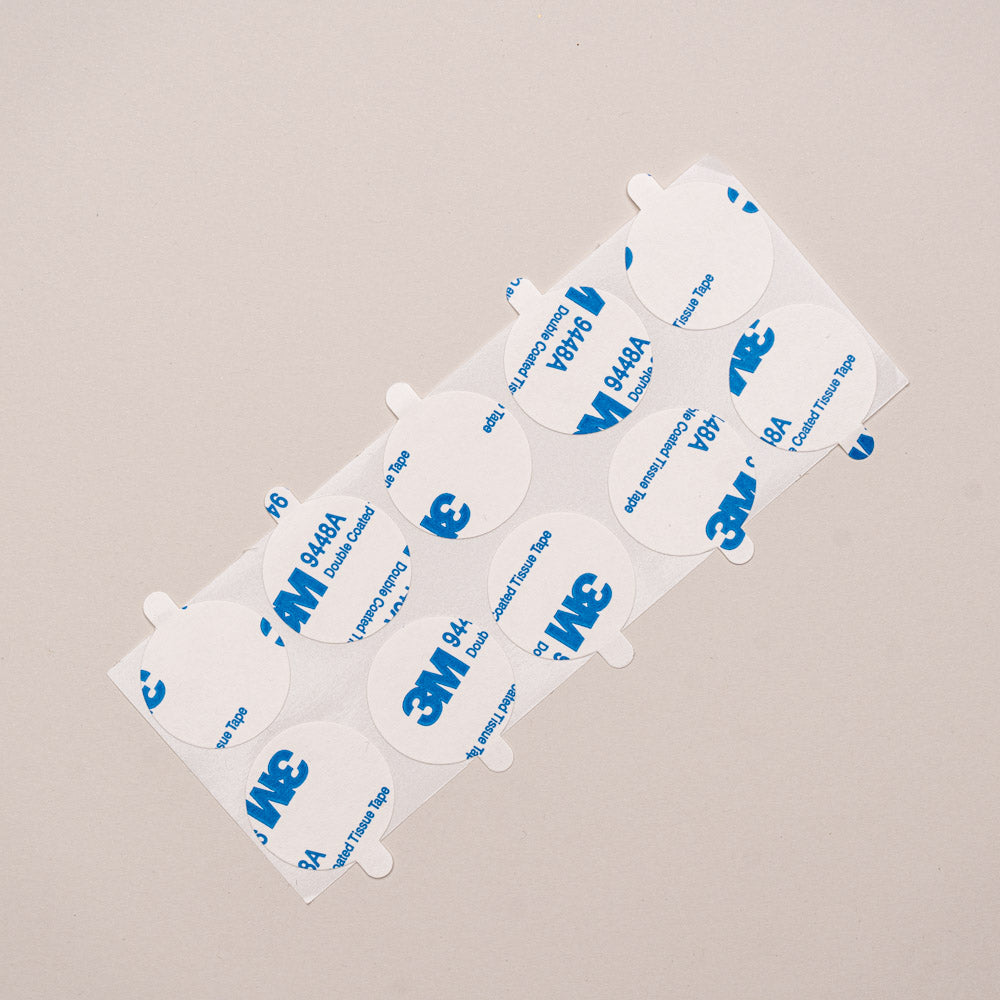 Buline dublu adezive 3M, set 10 buline adezive, adeziv transparent si puternic, diametru 2.5cm,