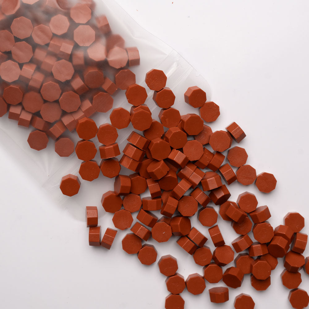 Beads ceara, rosu ruginiu, granule ceara pentru sigilii