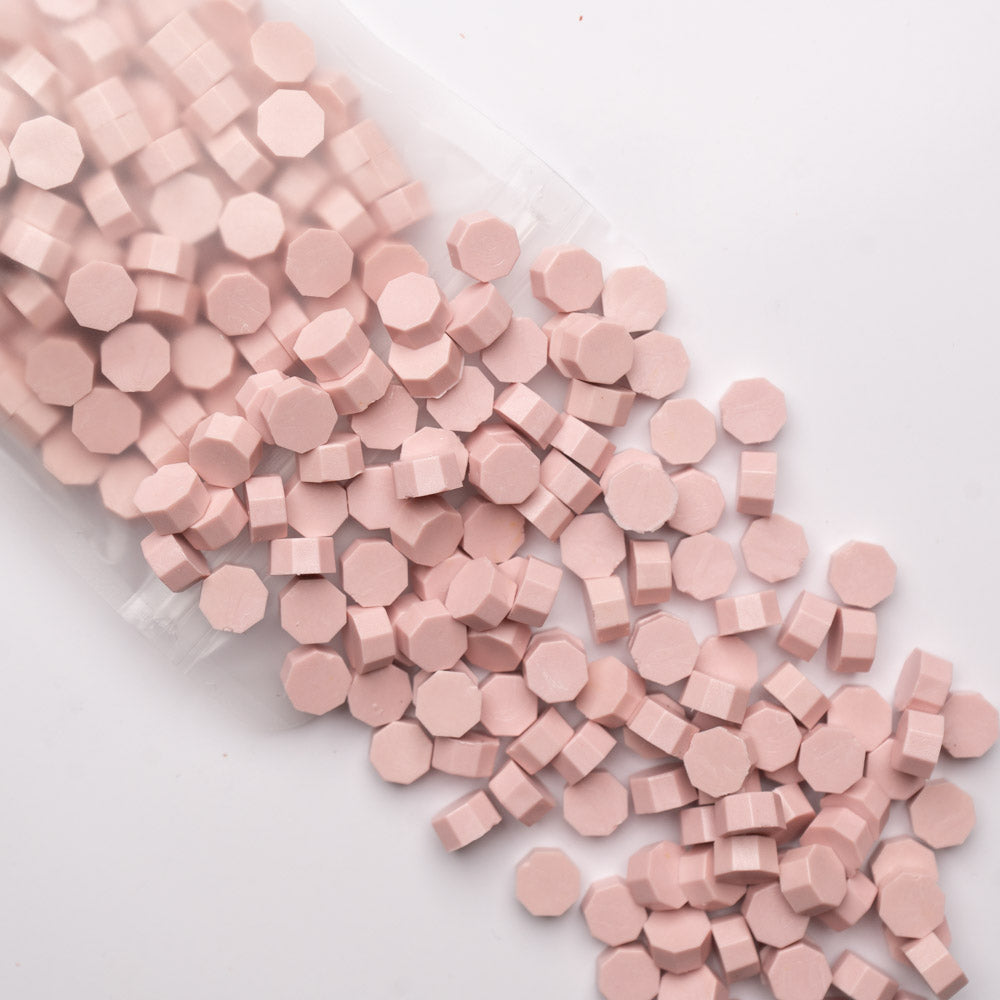Beads ceara, roz pudrat, granule ceara pentru sigilii