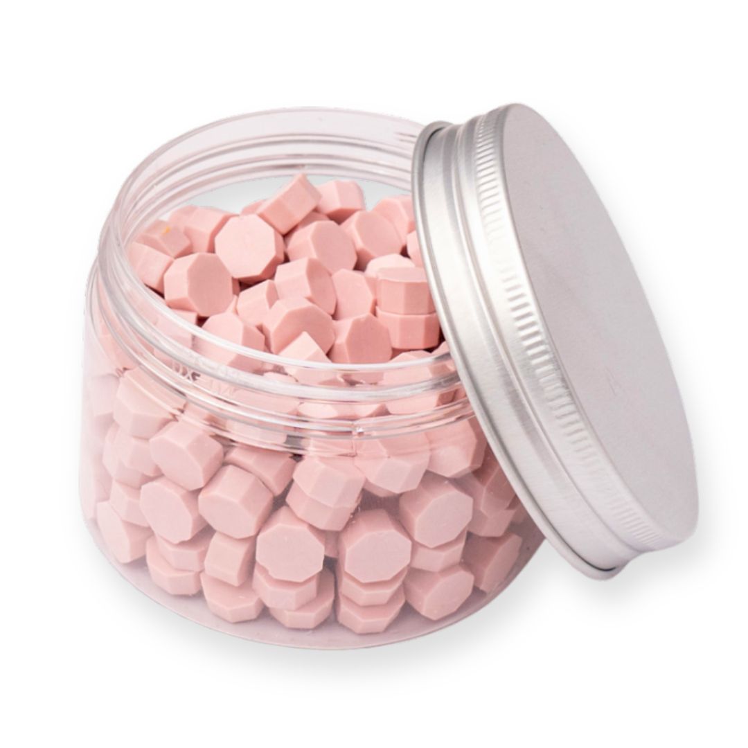 Beads ceara, roz pudrat, granule ceara pentru sigilii