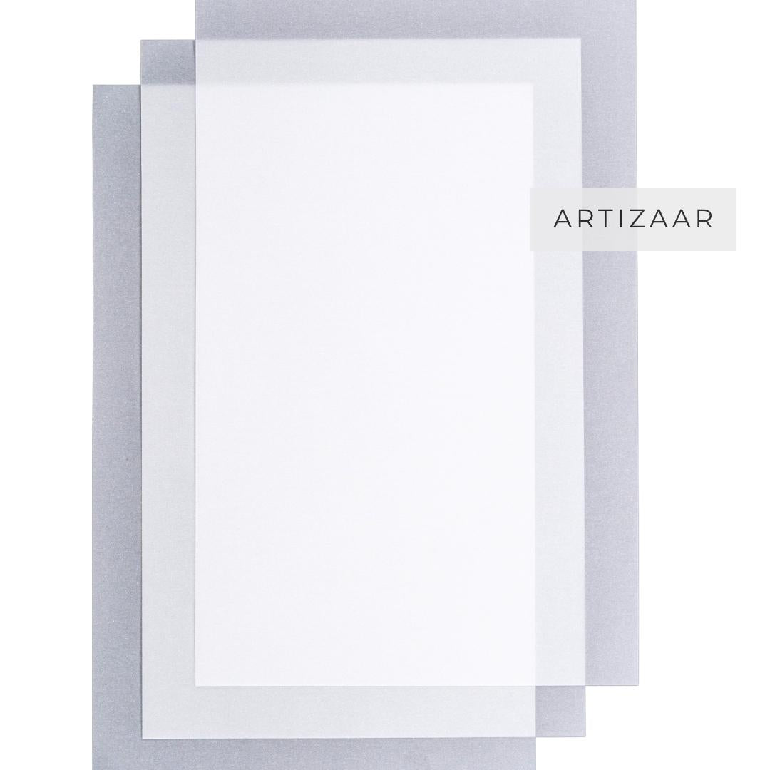 Cover vellum, 182 x 297 mm, învelitoare din hartie de calc vellum pentru invitatii de nunta, format I8 - Artizaar.ro