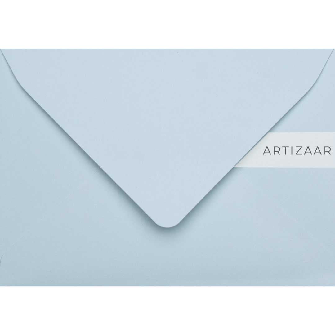 Plic B6, albastru pudrat, 125x175 mm, pentru invitatii de nunta