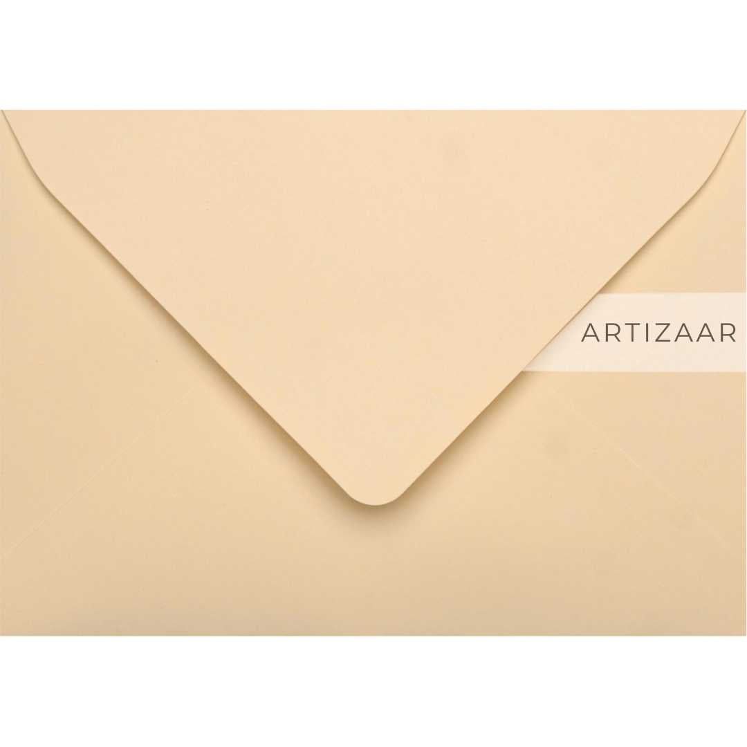 Plic B6, crem peach, 125x175 mm, pentru invitatii de nunta