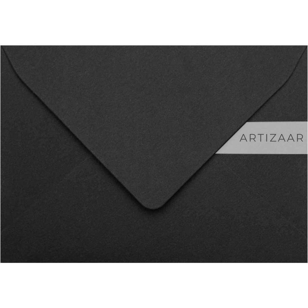 Plic B6, negru simplu, 125x175 mm, pentru invitatii de nunta
