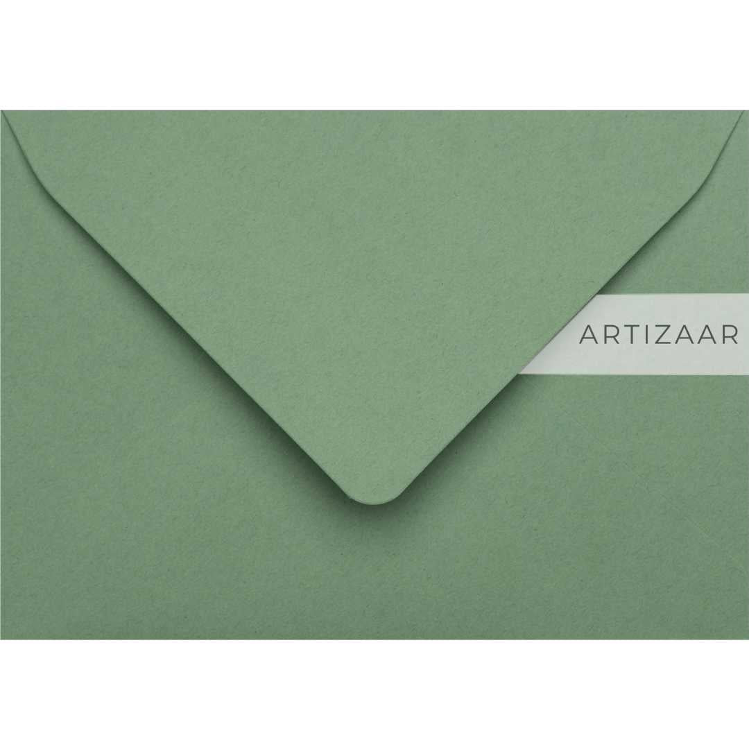 Plic B6, verde matcha, 125x175 mm, pentru invitatii de nunta