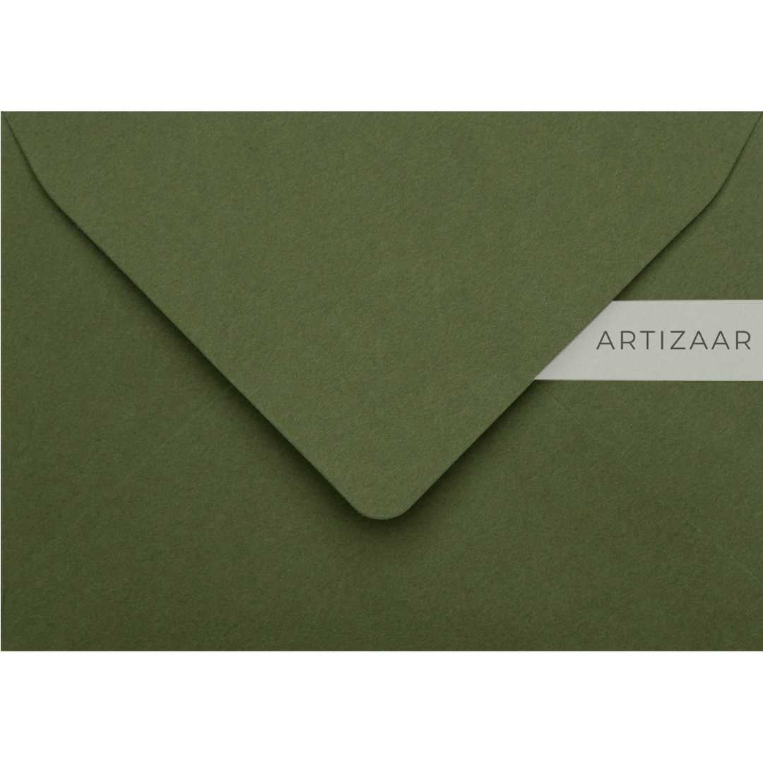 Plic B6, verde wasabi, 125x175 mm, pentru invitatii de nunta