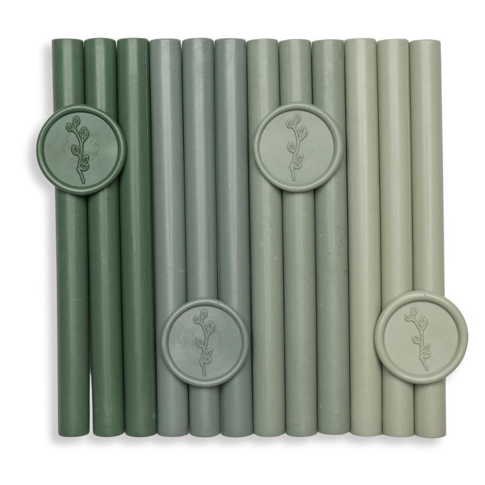 Baton ceara, verde sage deschis, mat, 1.1 x 13 cm, ceara pentru sigilii