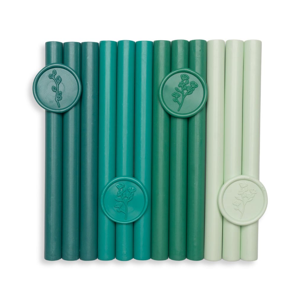 Baton ceara, verde padure, mat, 1.1 x 13 cm, ceara pentru sigilii