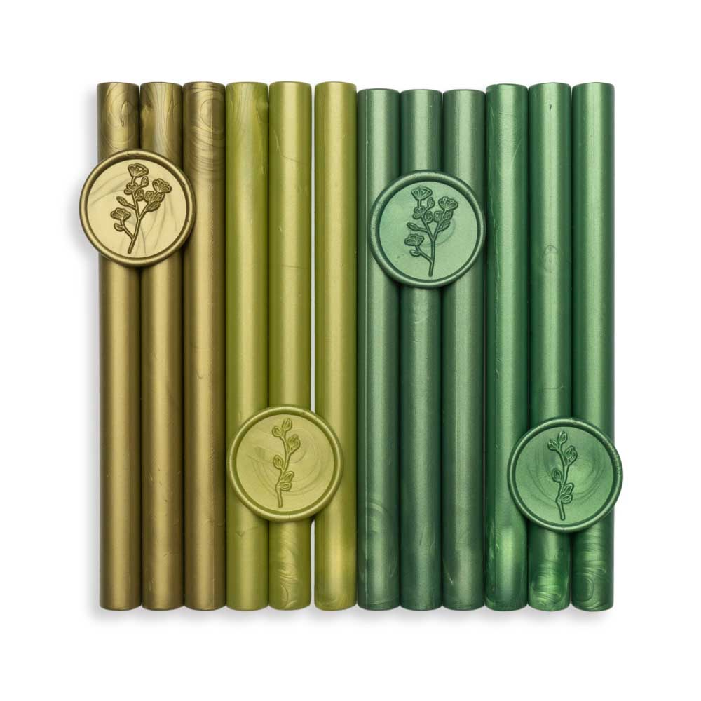 Baton ceara, verde lime, sidefat metalizat, 1.1 x 13 cm, ceara pentru sigilii