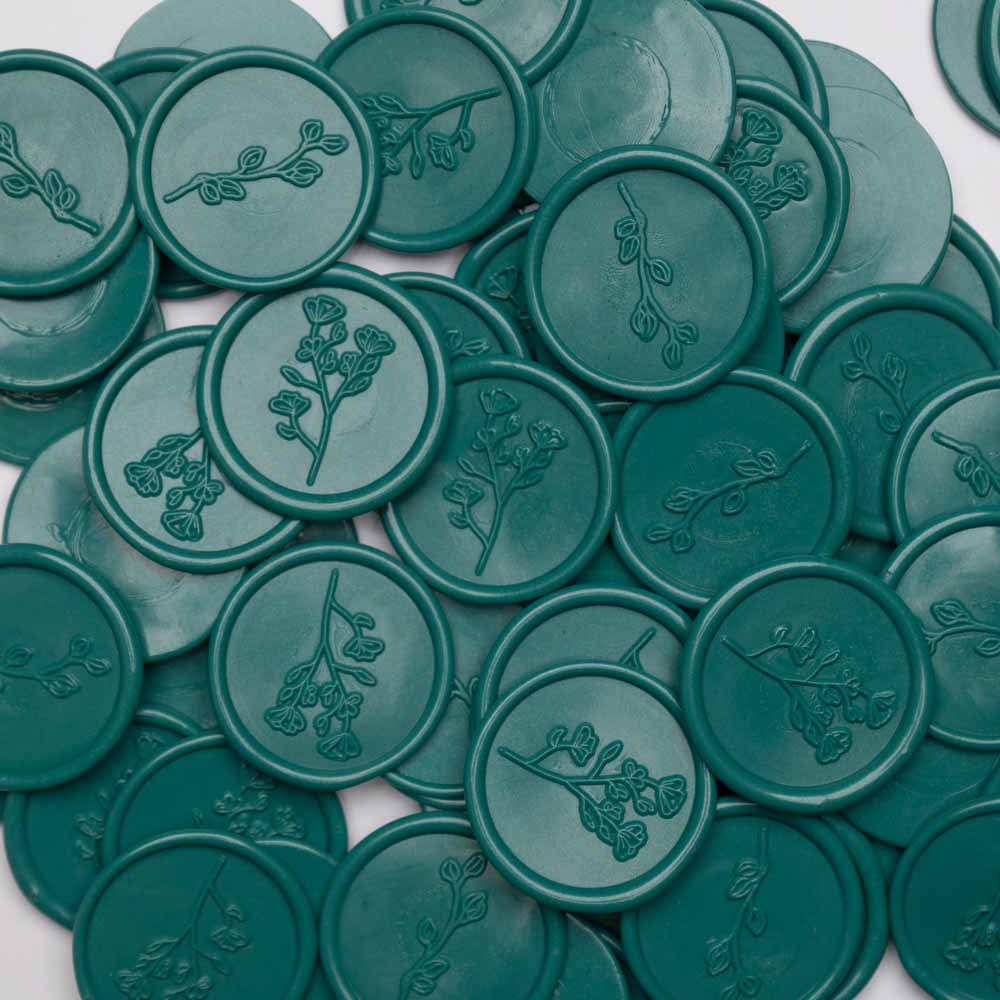 Baton ceara, verde turcoaz închis, mat, 1.1 x 13 cm, ceara pentru sigilii