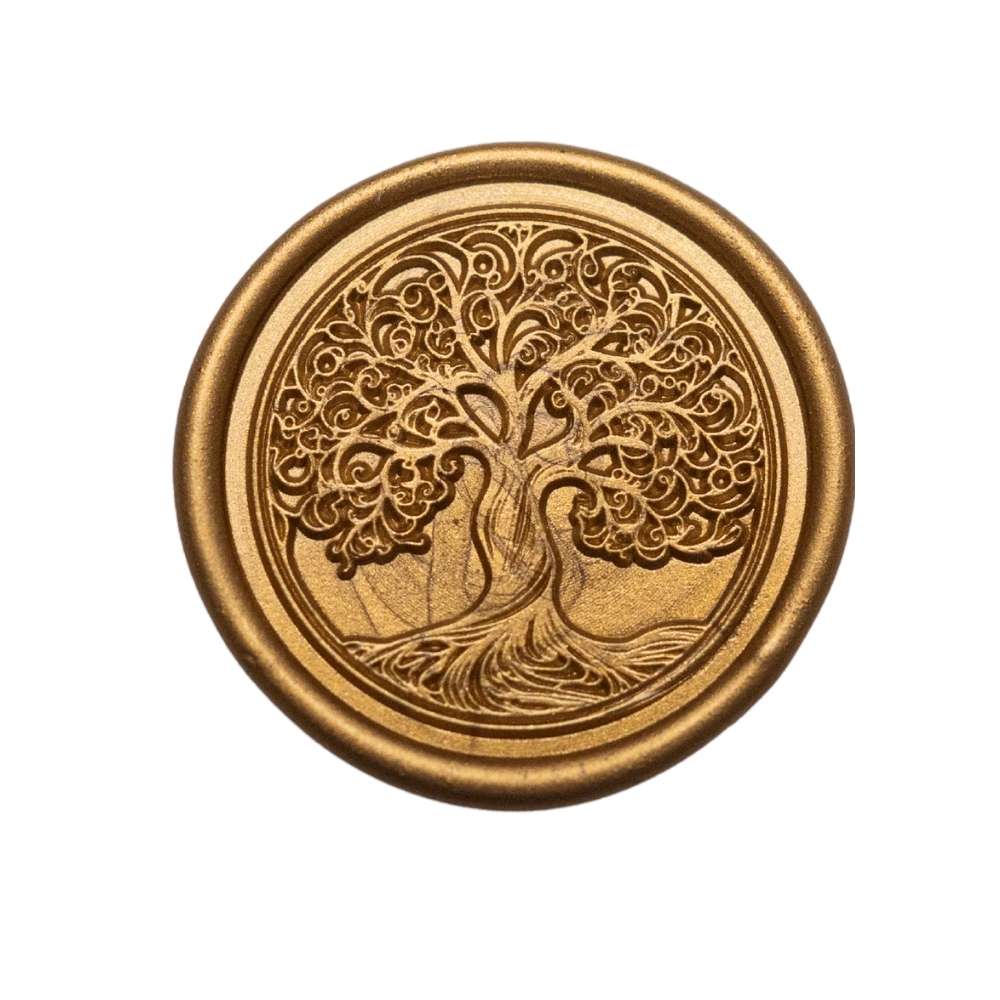 10x Sigiliu ceara, 40mm, model "Copacul vietii"