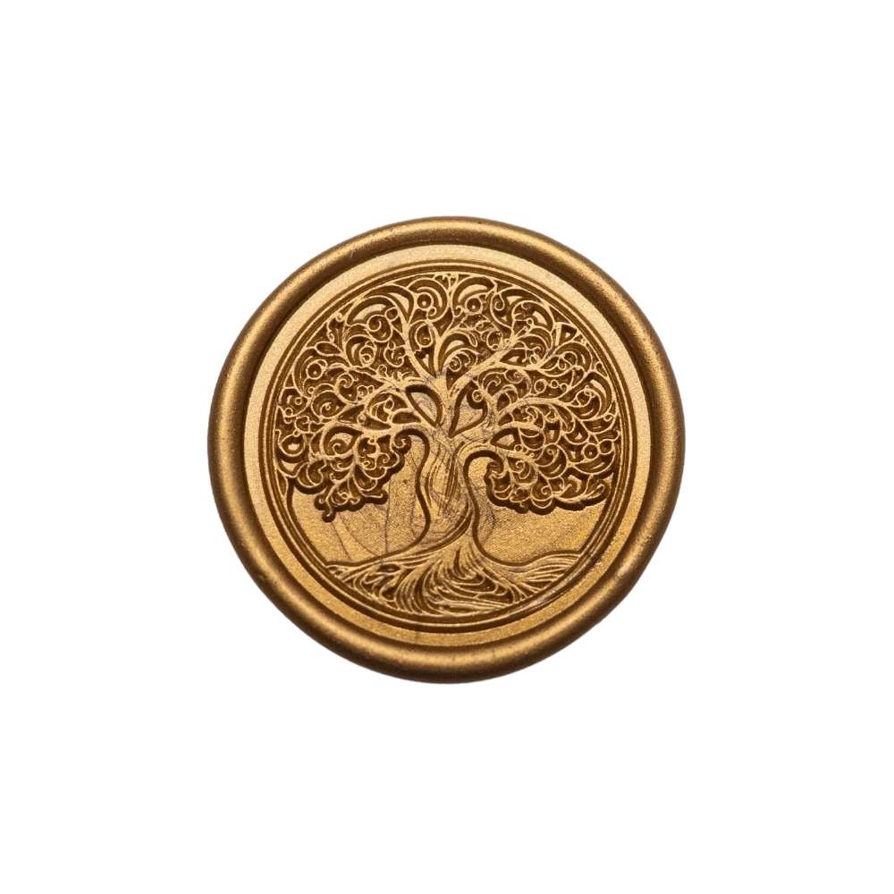 10x Sigiliu ceara, 40mm, model "Copacul vietii"