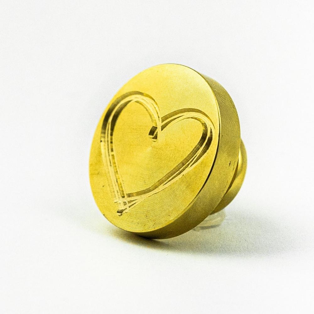 Stampila sigilu ceara, model “Hand Drawn Heart”, 25 mm