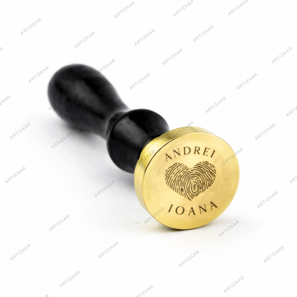 Stampila personalizata cu numele mirilor, Aura, 25 mm