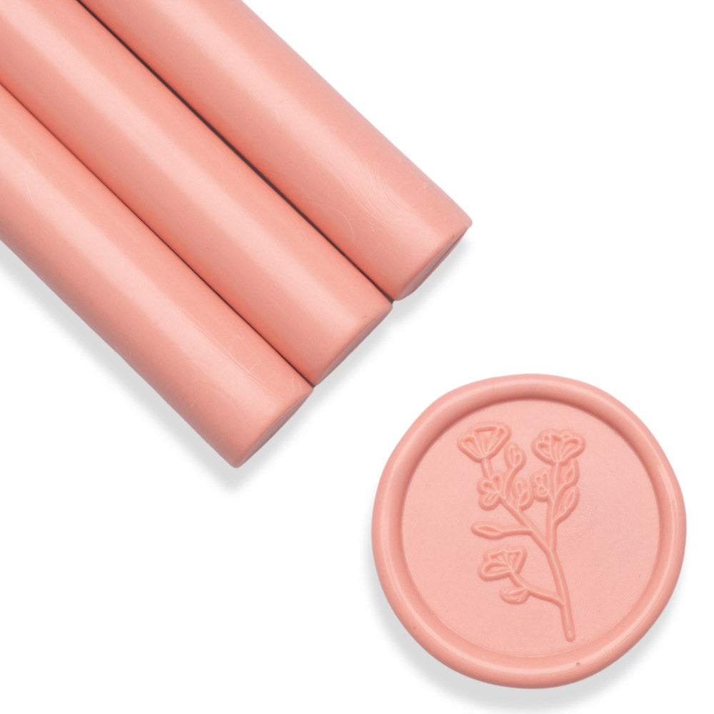 Baton ceara, roz coral, mat, 1.1 x 13 cm, ceara pentru sigilii