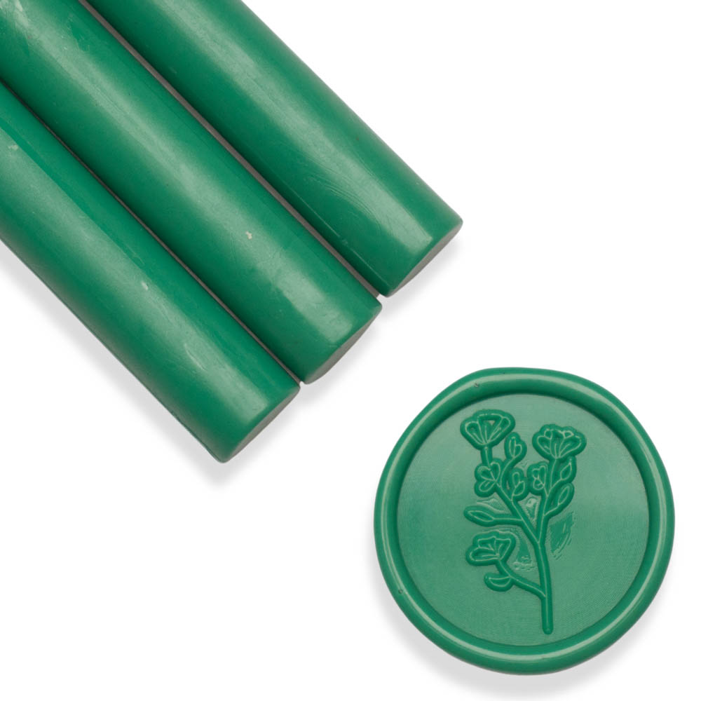 Baton ceara, verde padure, mat, 1.1 x 13 cm, ceara pentru sigilii