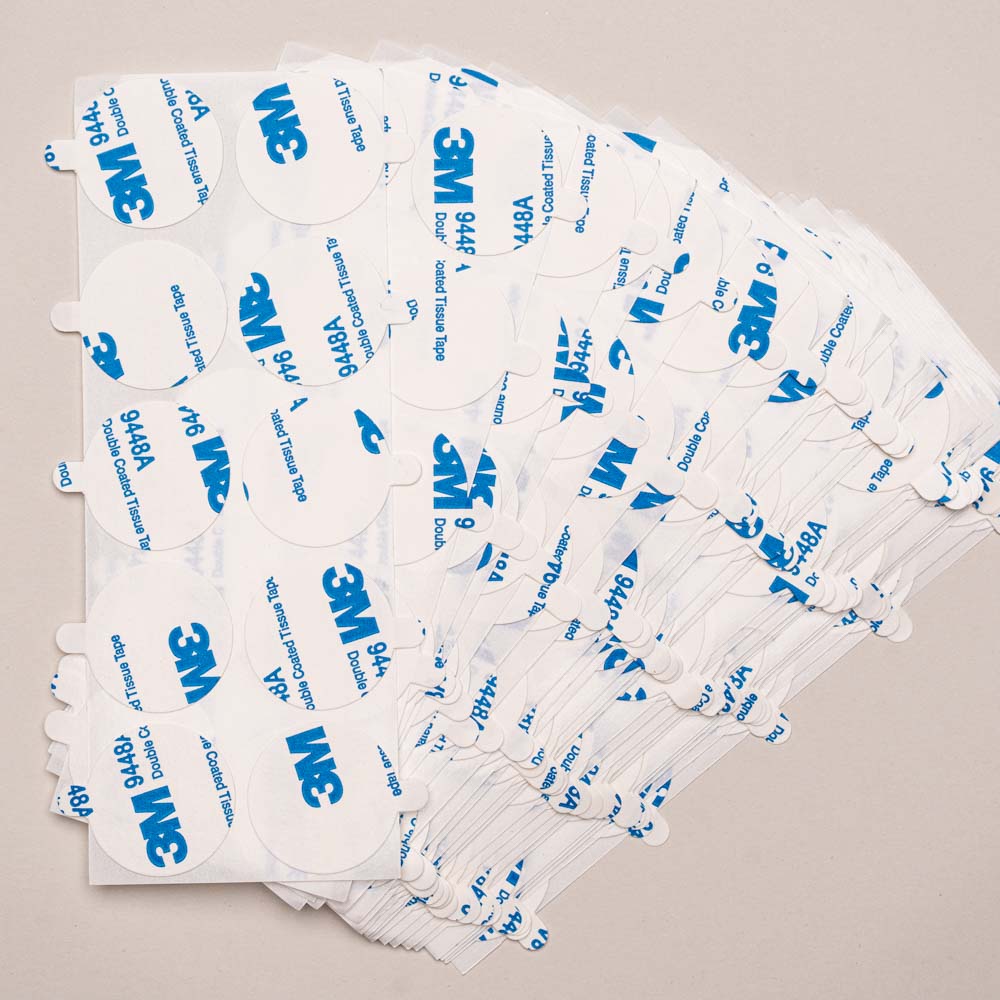 10x Bulina dublu adeziva 3M transparenta, adeziv puternic, diametru 2.5cm