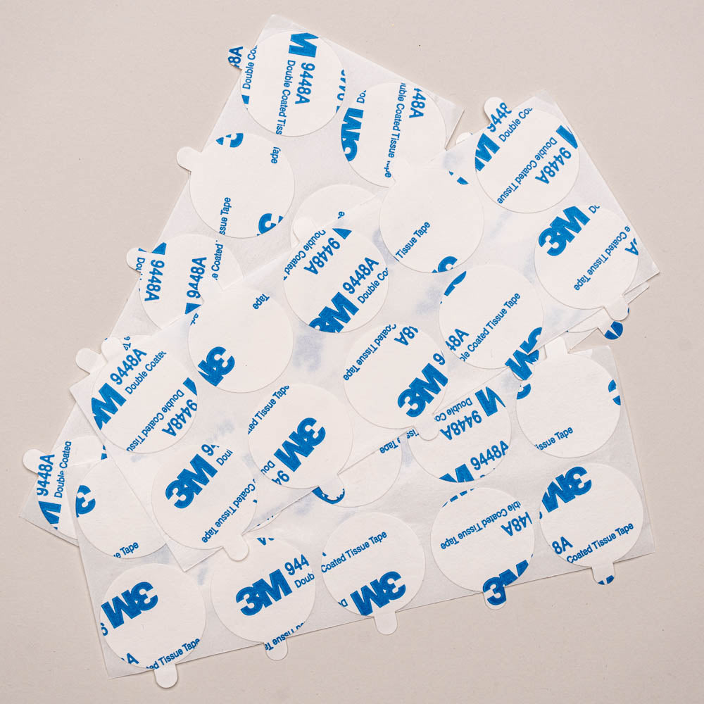 10x Bulina dublu adeziva 3M transparenta, adeziv puternic, diametru 2.5cm