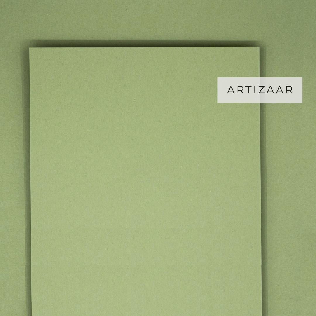 Carton texturat A4, verde olive, hartie pentru invitatii de nunta - Artizaar.ro