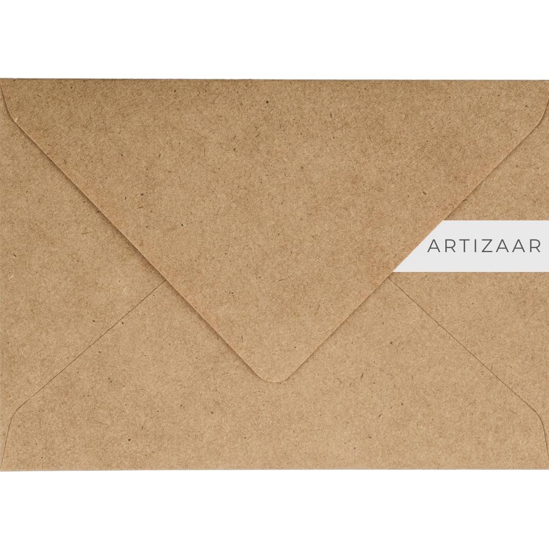 Plic B6, craft, 125x175 mm, pentru invitatii de nunta